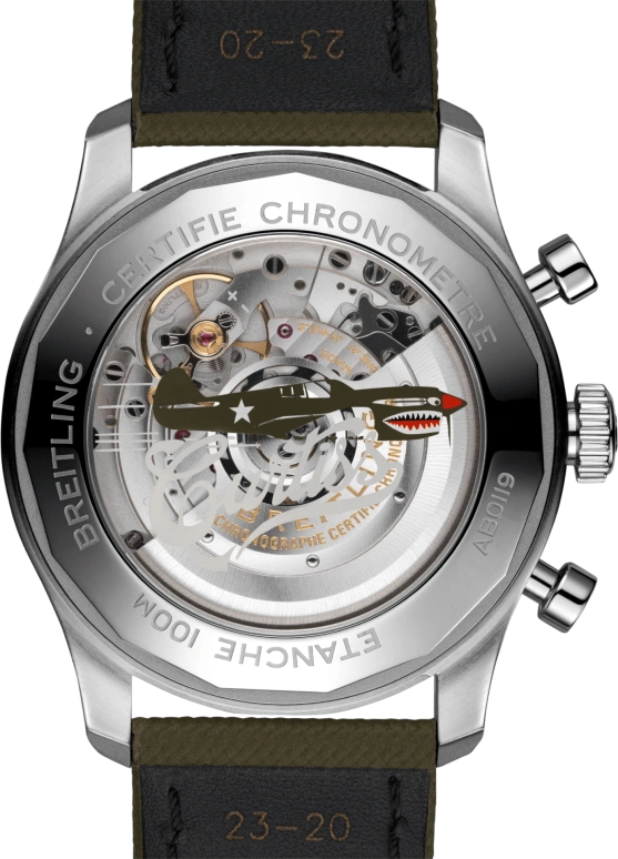 Breitling,Aviatior 8 43mm,43mm,Stainless Steel,Green,Automatic,Chronograph,Day,AB01192A1L1X1