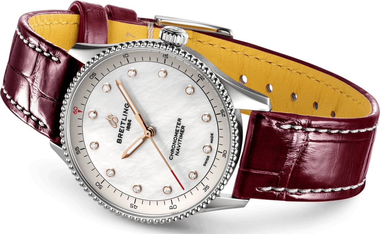 Breitling,Navitimer 32mm,32mm,Stainless Steel,White,Quartz,Chronograph,Round,A77320E61A2P2