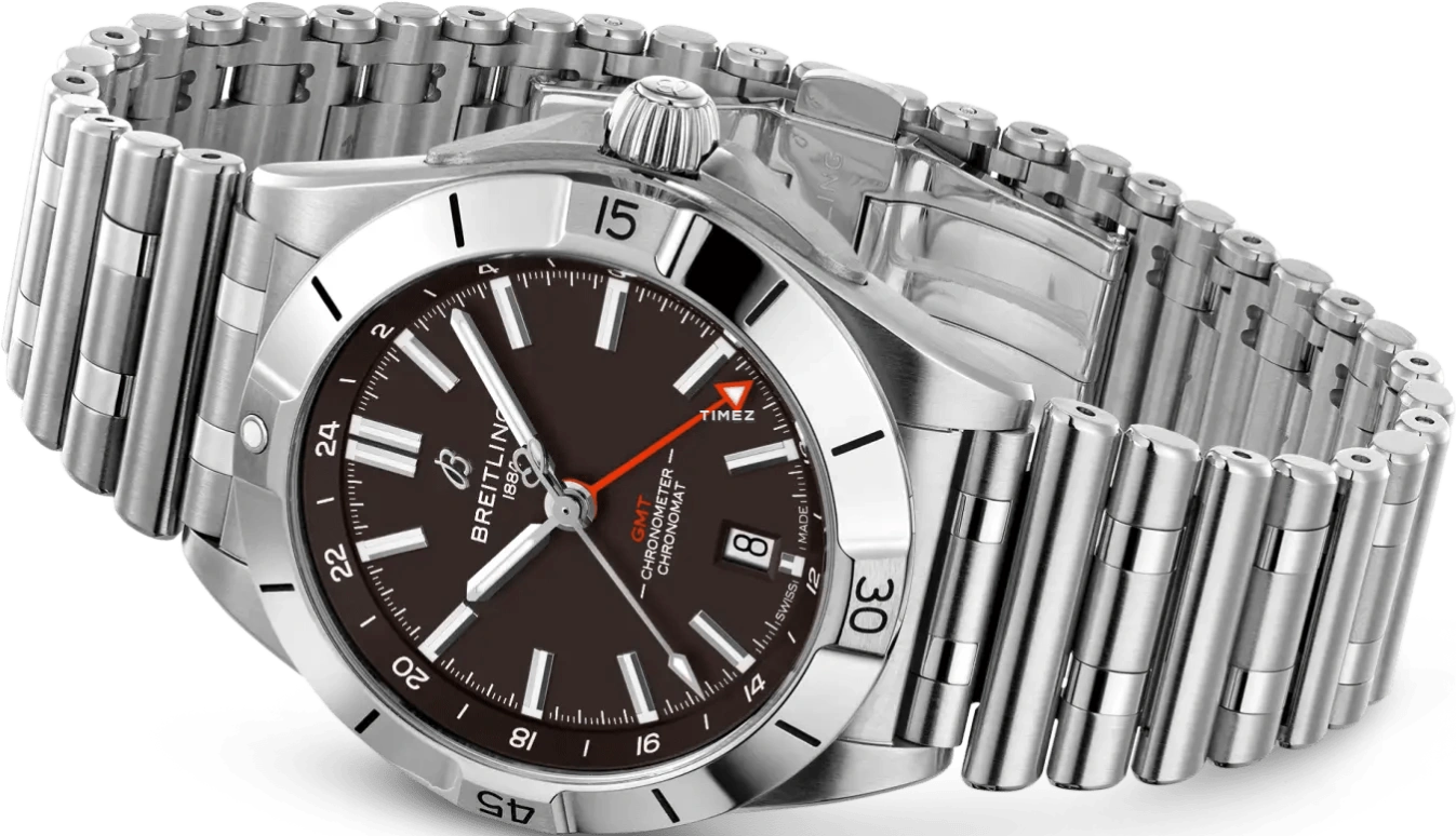 Breitling,Chronomat 40mm,40mm,Stainless Steel,Brown,Automatic,Day,Dule Time,A32398E21B1A1