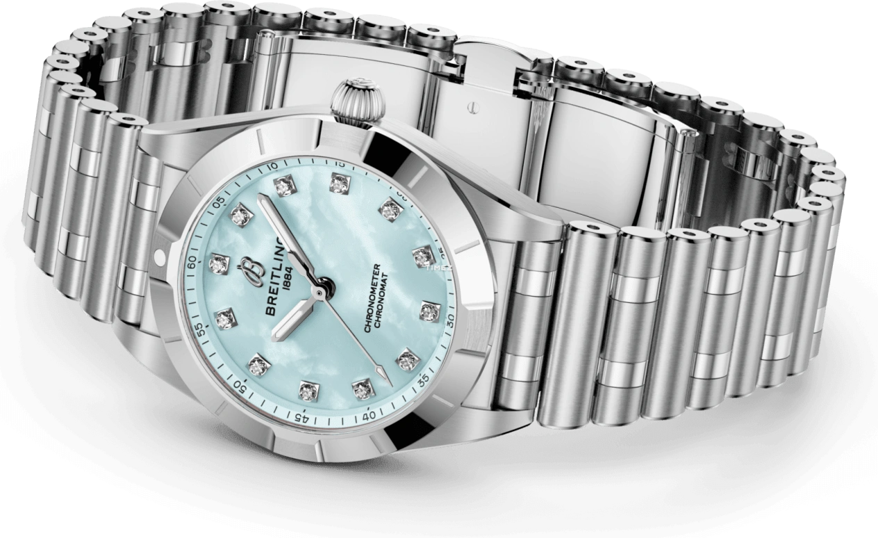 Breitling,Chronomat 28mm,28mm,Stainless Steel,Blue,Quartz,In-house Caliber,Sapphire,Crystal Glass,A72310101C1A1