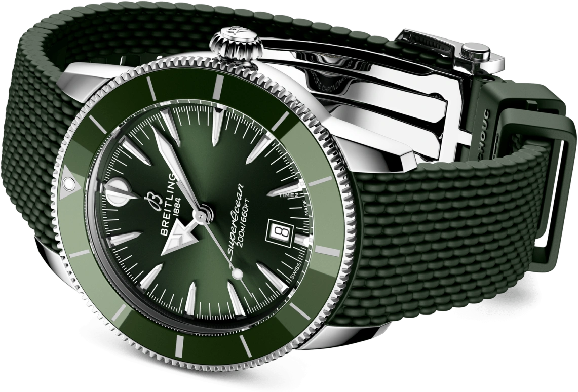 Breitling,Superocean Heritage 44mm,44mm,Stainless Steel,Ceramic,Green,Automatic,Day,78hours,AB3112361L1S1