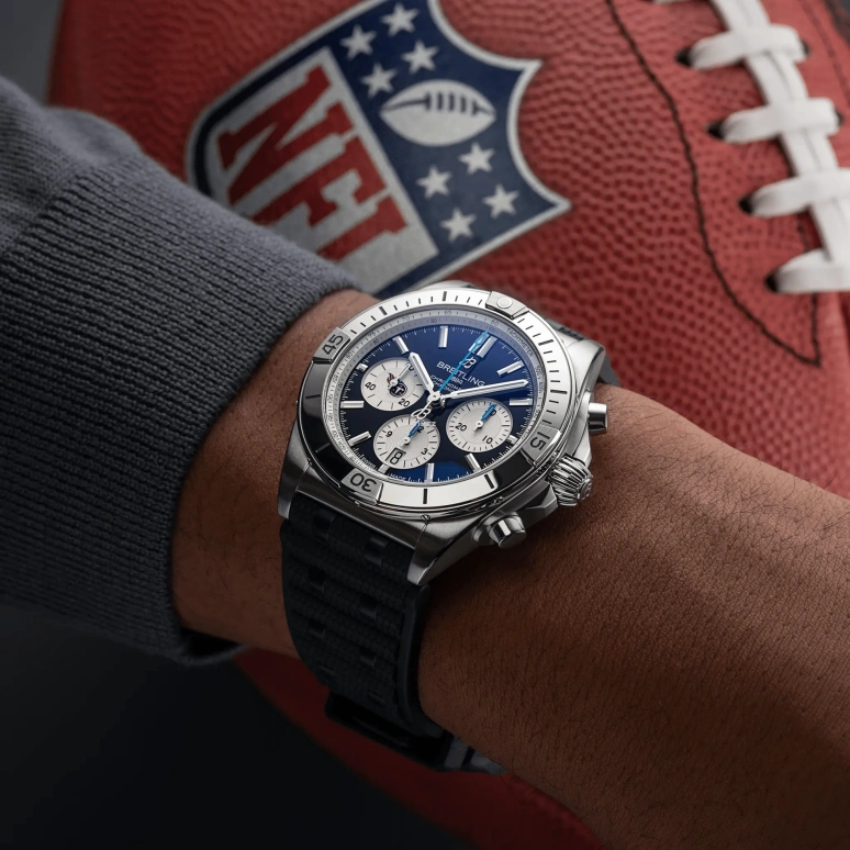 Breitling,Chronomat 42mm,42mm,Stainless Steel,Dark Blue,Automatic,Chronograph,Day,AB01342B1C6S1