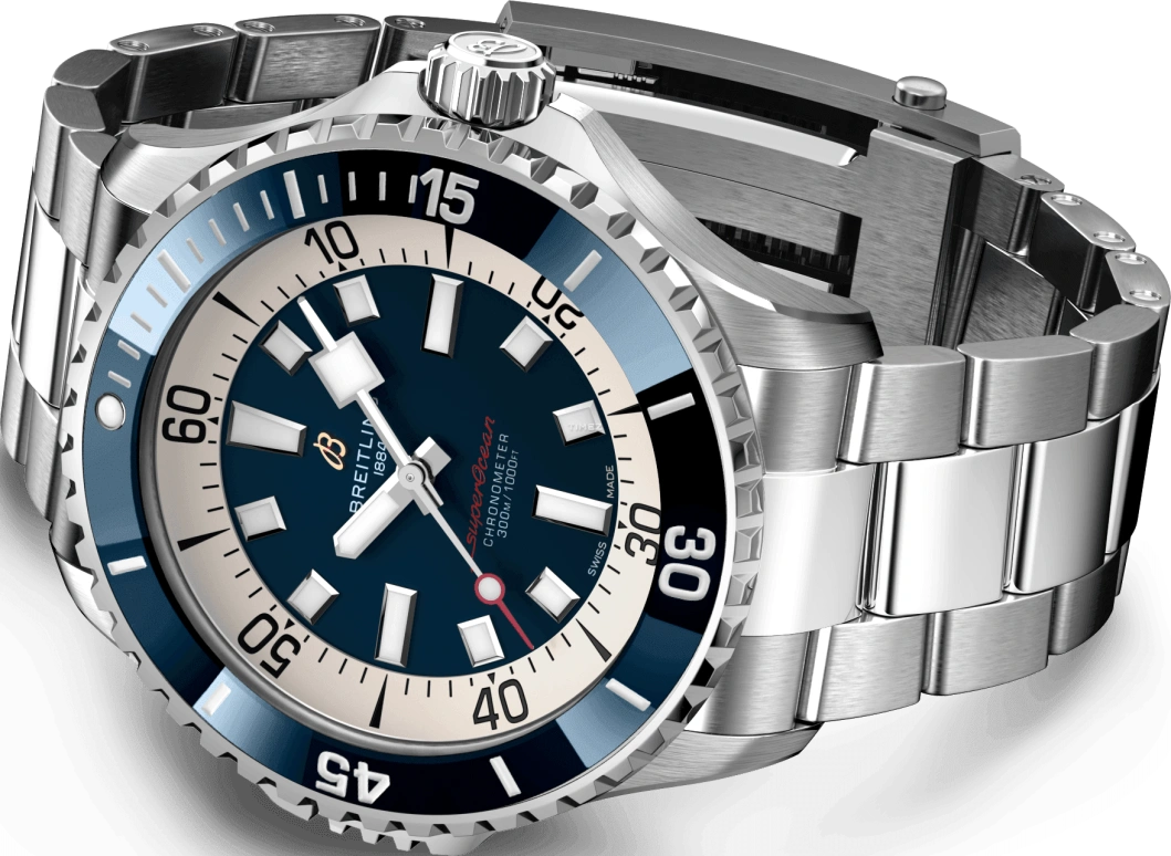 Breitling,Superocean 46mm,46mm,Stainless Steel,Blue,Automatic,40hours,In-house Caliber,A17378E71C1A1
