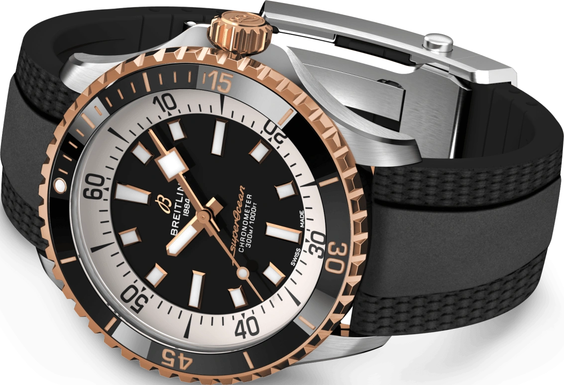 Breitling,Superocean 42mm,42mm,Stainless Steel,Black,Automatic,40hours,In-house Caliber,U17375211B1S1