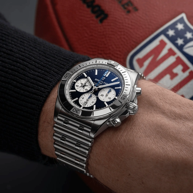 Breitling,Chronomat 42mm,42mm,Stainless Steel,Blue,Automatic,Chronograph,Day,AB01342B1C1A1