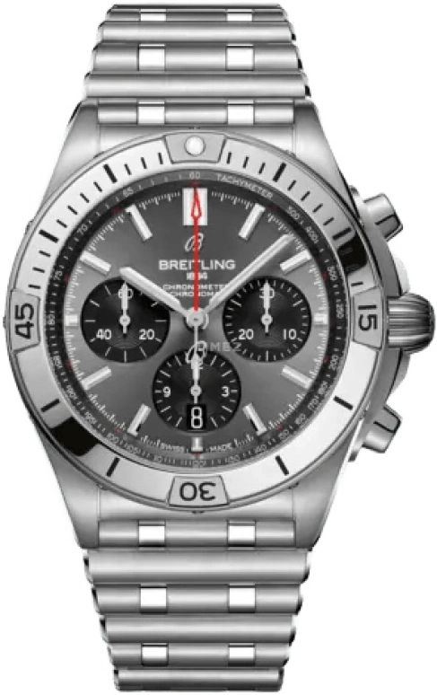 Breitling,Chronomat 42mm,42mm,Stainless Steel,Grey,Automatic,Chronograph,Day,Column Wheel,AB01348A1B1A1