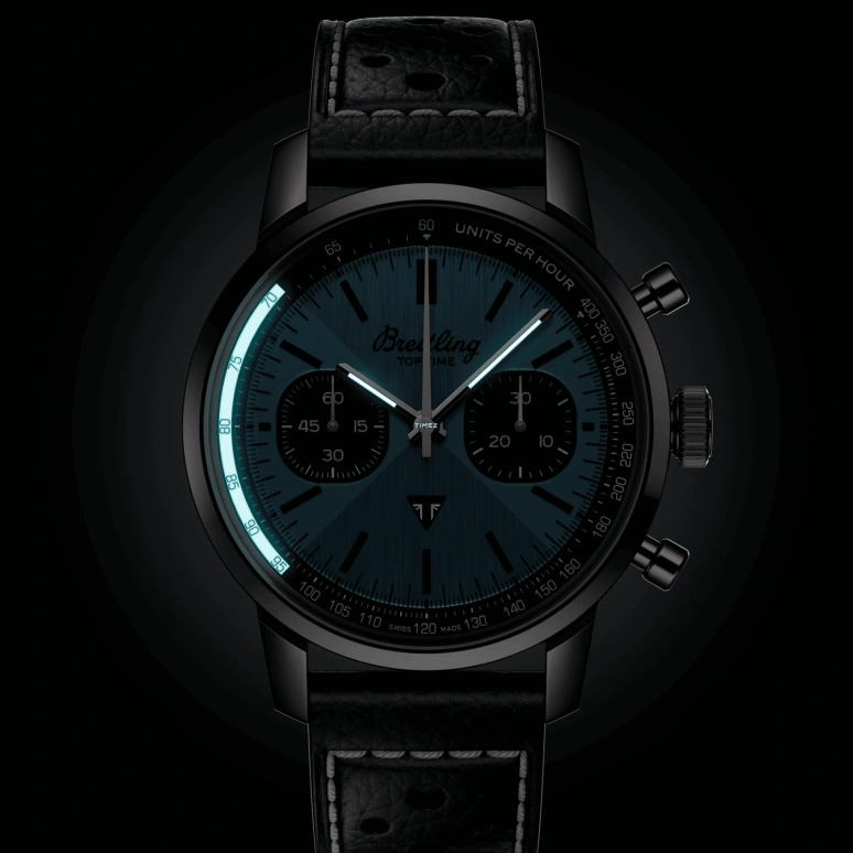 Breitling,Top Time 41mm,41mm,Stainless Steel,Blue,Automatic,Chronograph,Sapphire,Crystal Glass,AB01764A1C1X1
