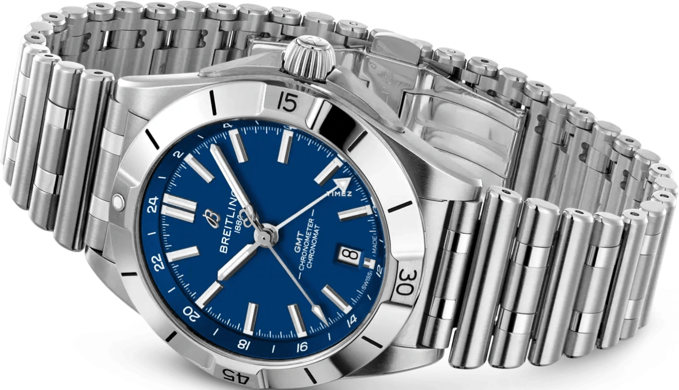 Breitling,Chronomat 40mm,40mm,Stainless Steel,Blue,Automatic,Day,Dule Time,A32398D51C1A1
