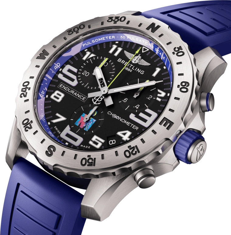 Breitling,Endurance Pro 44mm,44mm,Titanium,Black,Purple,Quartz,Foudroyante,Day,E823104A1M1S1