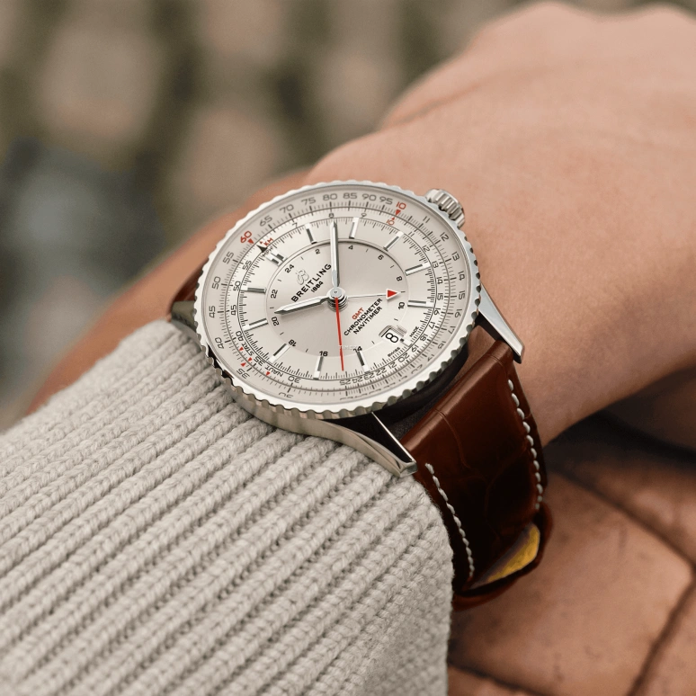 Breitling,Navitimer 41mm,41mm,Stainless Steel,Silver,Automatic,Day,Dule Time,A32310211G1P1