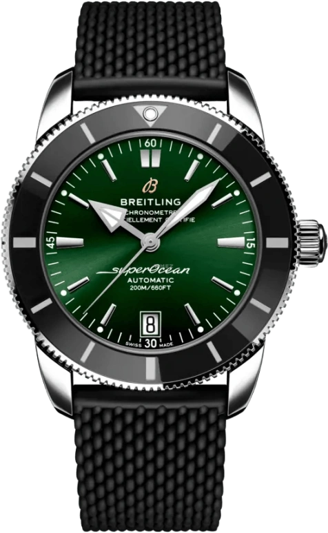 Breitling,Superocean Heritage 42mm,42mm,Ceramic,Stainless Steel,Green,Automatic,Day,70hours,AB2010121L1S1
