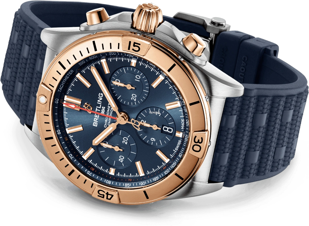 Breitling,Chronomat 42mm,42mm,Stainless Steel,Blue,Automatic,Chronograph,Day,UB0134101C1S1