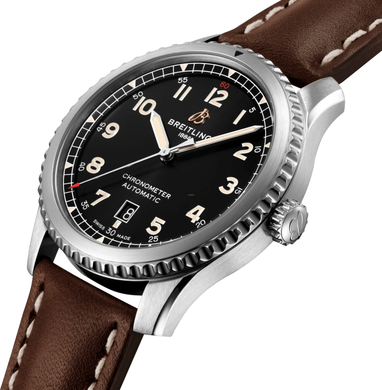 Breitling,Aviatior 8 41mm,41mm,Stainless Steel,Black,Automatic,Chronograph,Date,Anti-magnetic,A17315101B1X3