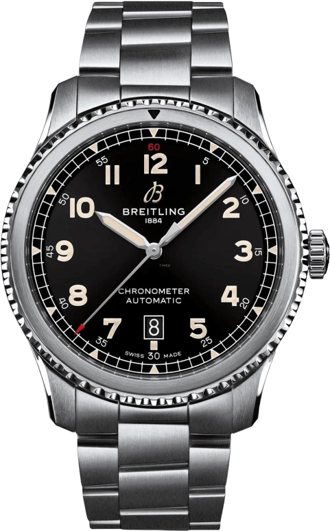 Breitling,Aviatior 8 41mm,41mm,Stainless Steel,Black,Automatic,Chronograph,Date,Anti-magnetic,A17315101B1A1