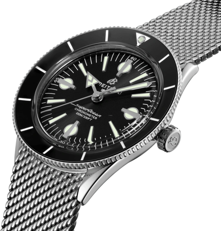 Breitling,Superocean Heritage 42mm,42mm,Stainless Steel,Black,Automatic,42hours,In-house Caliber,A10370121B1A1