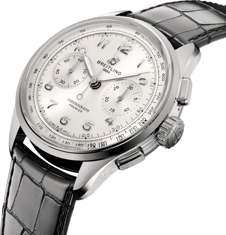 Breitling,Other 40mm,40mm,Stainless Steel,White,Handwound,Chronograph,Sapphire,Crystal Glass,AB0930371G1P1