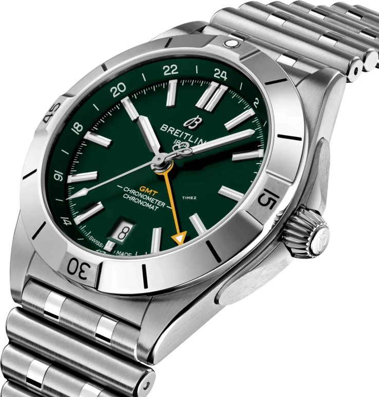 Breitling,Chronomat 40mm,40mm,Stainless Steel,Dark Green,Automatic,Day,Dule Time,A32398A41L1A1