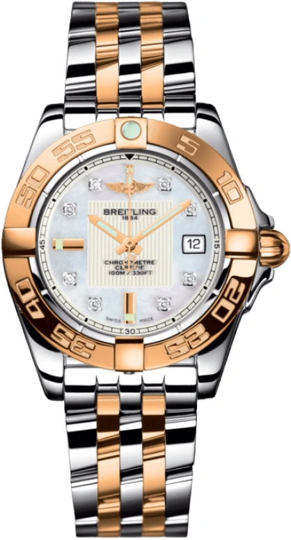 Breitling,Galactic 32mm,32mm,Rose Gold,Stainless Steel,White,Quartz,Day,26280hours,C71356L2,C71356L2/A712/367C