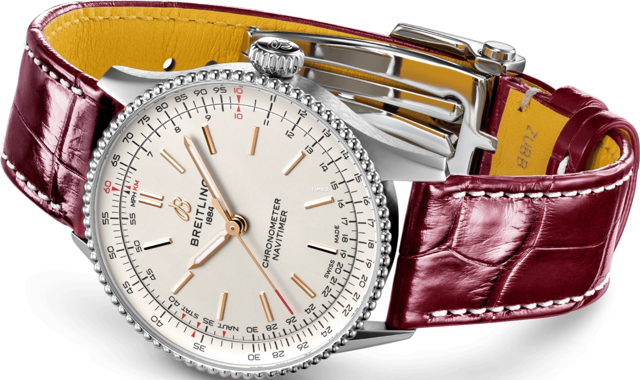 Breitling,Navitimer 36mm,36mm,Stainless Steel,White,Automatic,Chronograph,Sapphire,Crystal Glass,A17327211G1P1