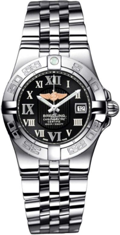 Breitling,Galactic 30mm,30mm,Stainless Steel,Black,Quartz,Date,26280hours,A71340L2,A71340L2/B950/368A