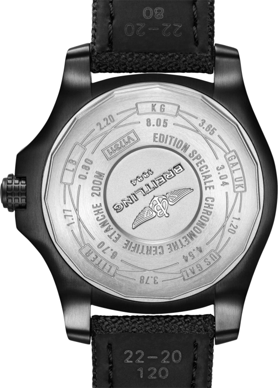 Breitling,Avenger 44mm,44mm,Titanium,Black,Automatic,Day,38hours,V17311101B1W1
