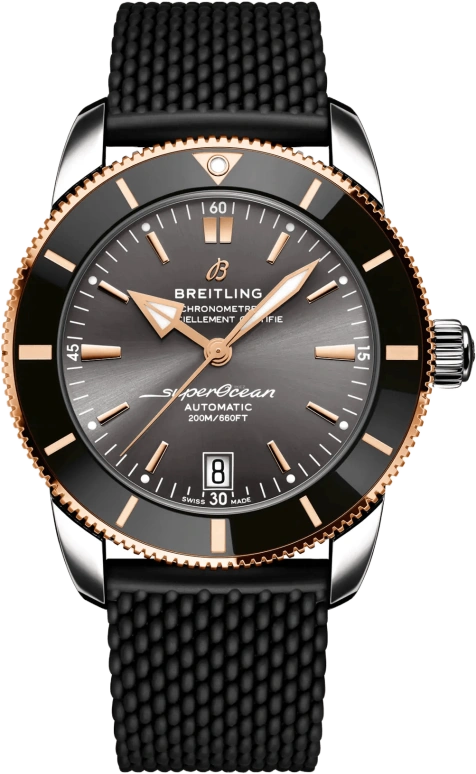 Breitling,Superocean Heritage 42mm,42mm,Red Gold,Stainless Steel,Grey,Automatic,Day,70hours,UB20102A1B1S1