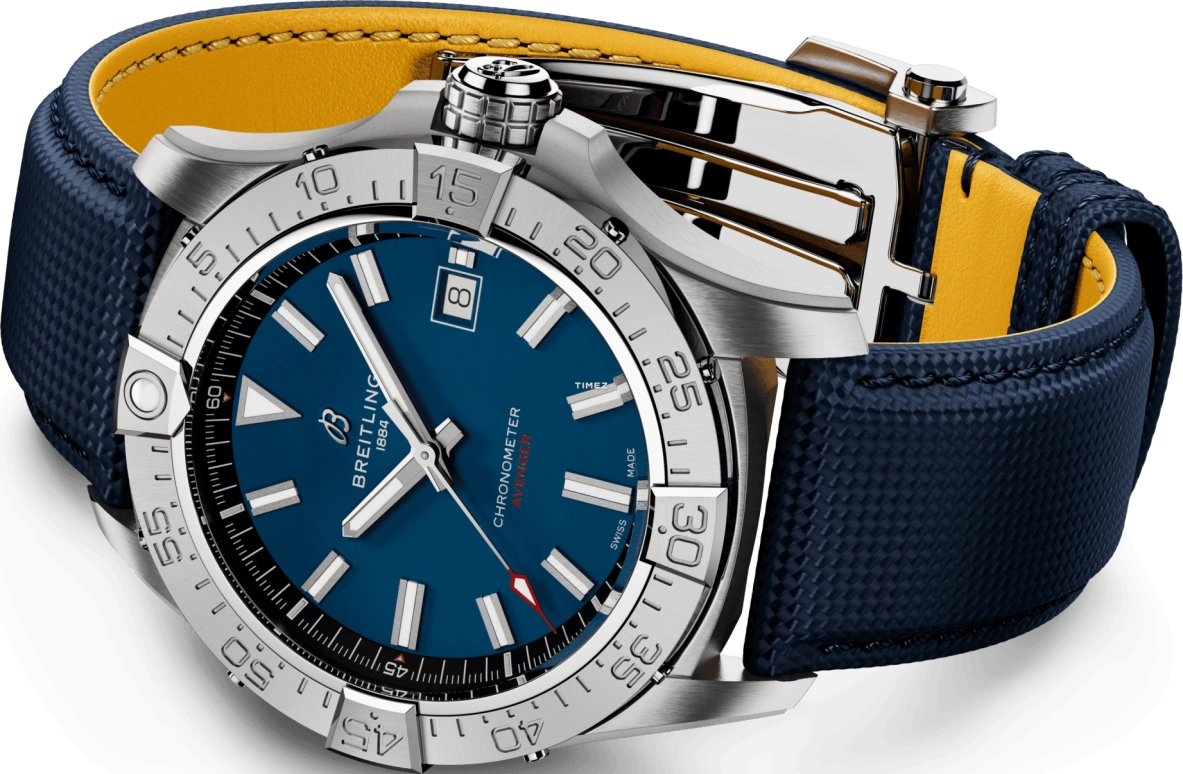 Breitling,Avenger 42mm,42mm,Stainless Steel,Blue,Automatic,Day,Sapphire,Crystal Glass,A32320101C1A1