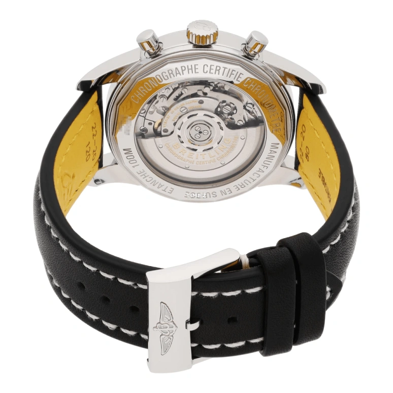 Breitling,Transocean 43mm,43mm,Stainless Steel,Black,Automatic,Chronograph,Day,AB015212,AB015212/BA99/435X/A20BA.1