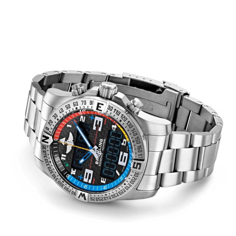 Breitling,Exospace 46mm,46mm,Titanium,Black,Quartz,Countdown,Chronograph,Perpetual Calendar,Month,In-house Caliber,Sapphire,Crystal Glass,EB5512221B1E1