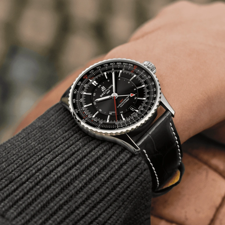 Breitling,Navitimer 41mm,41mm,Stainless Steel,Black,Automatic,Day,Dule Time,A32310251B1P1