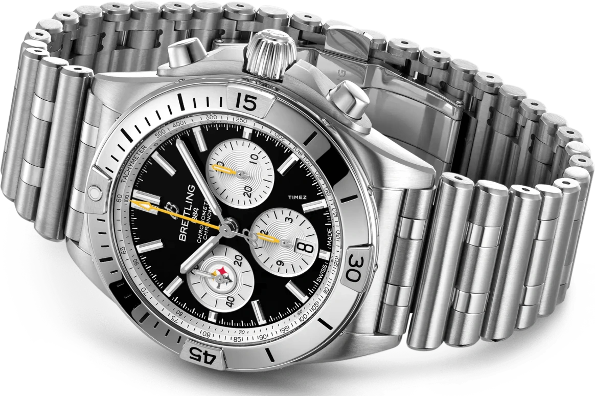 Breitling,Chronomat 42mm,42mm,Stainless Steel,Black,Automatic,Chronograph,Day,AB01342B1B2A1