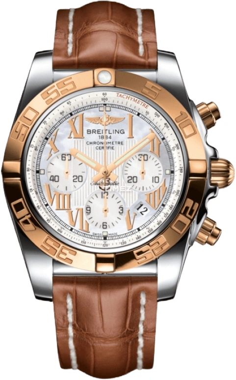 Breitling,Chronomat 44mm,44mm,Stainless Steel,Rose Gold,Silver White,Automatic,70hours,In-house Caliber,CB011012,CB011012.A693