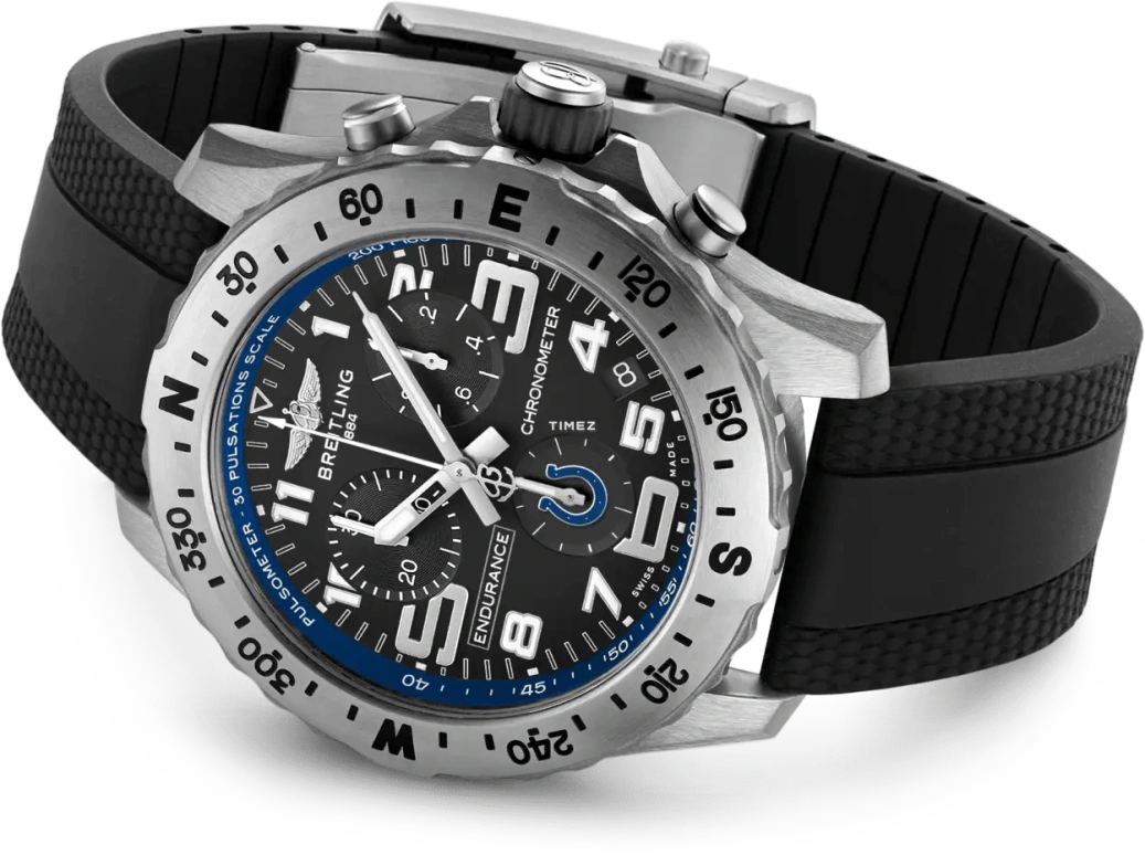 Breitling,Endurance Pro 44mm,44mm,Titanium,Black,Quartz,Chronograph,Day,E823106A1BMS1
