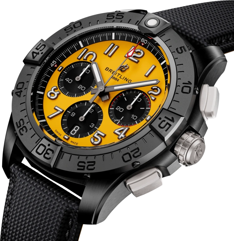 Breitling,Avenger 44mm,44mm,Ceramic,Yellow,Automatic,Chronograph,Day,SB0147101I1X2