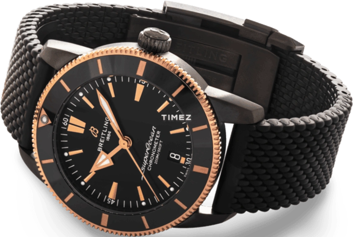 Breitling,Superocean Heritage 44mm,44mm,Stainless Steel,Black,Automatic,Day,70hours,UB20303A1B1S1