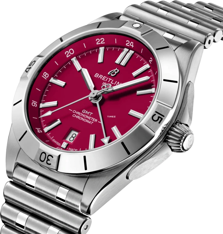 Breitling,Chronomat 40mm,40mm,Stainless Steel,Red,Automatic,Day,Dule Time,A32398D91K1A1