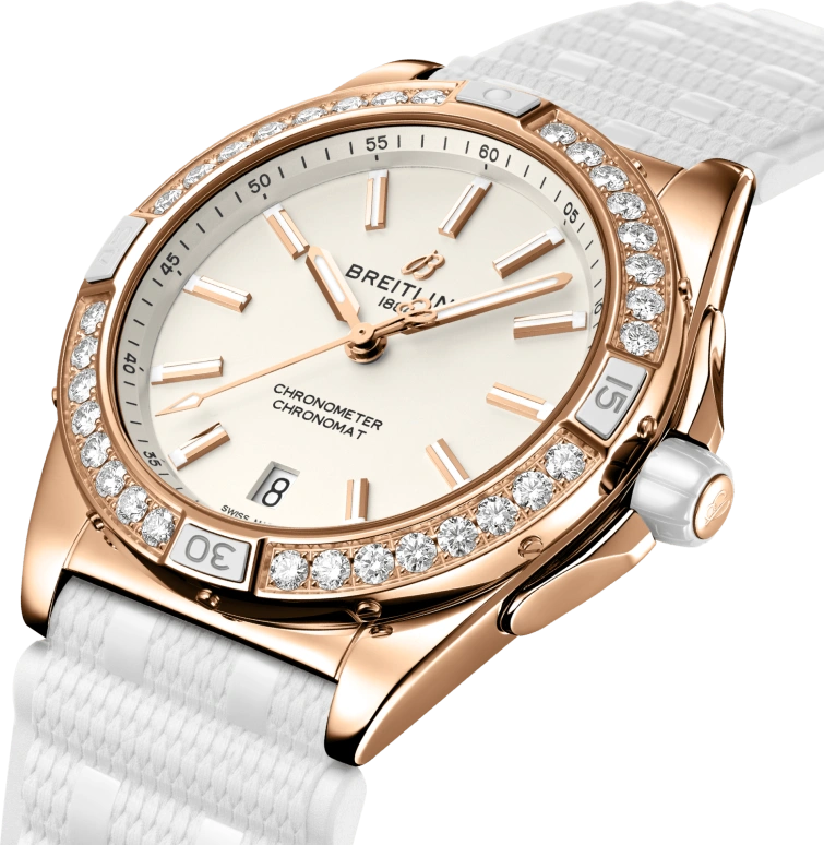 Breitling,Chronomat 38mm,38mm,Red Gold,Luminous,Silver,Automatic,40hours,In-house Caliber,R17356531G1S1