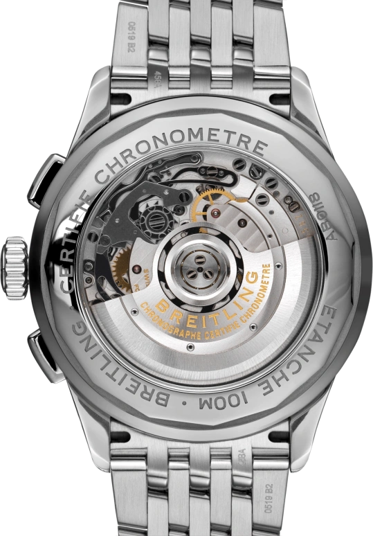 Breitling,Premier 42mm,42mm,Stainless Steel,Black,Automatic,Chronograph,Day,AB0118371B1A1