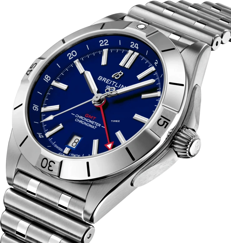 Breitling,Chronomat 40mm,40mm,Stainless Steel,Dark Blue,Automatic,Day,Dule Time,A32398C11C1A1