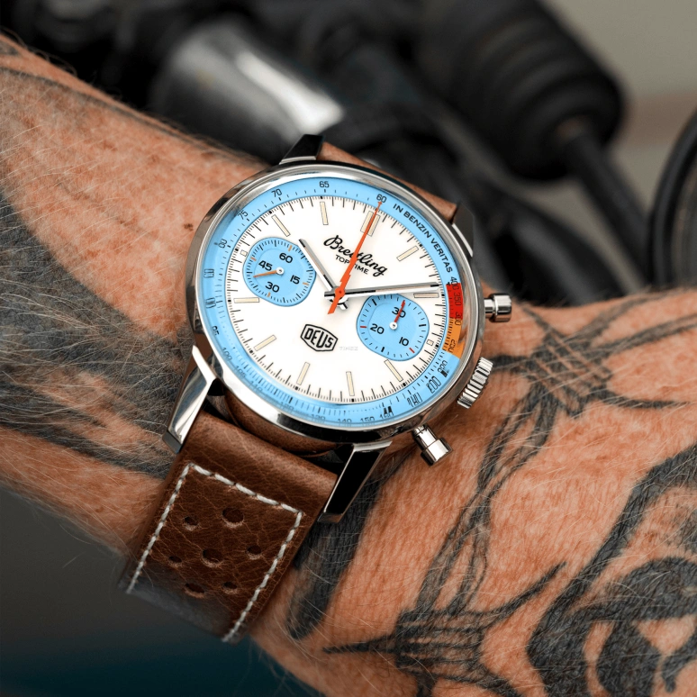 Breitling,Top Time 41mm,41mm,Stainless Steel,White,Automatic,Chronograph,Sapphire,Crystal Glass,A233112A1A1X1