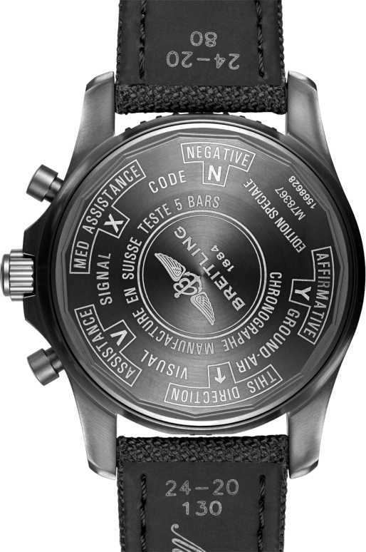 Breitling,Chronospace 46mm,46mm,Stainless Steel,Black,Quartz,Chronograph,Perpetual Calendar,Date,Day,In-house Caliber,Sapphire,M78367101B1W1