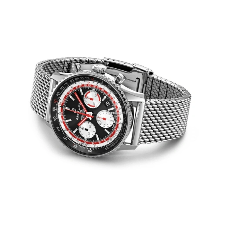 Breitling,Navitimer 43mm,43mm,Stainless Steel,Black,Automatic,Chronograph,Day,AB01211B1B1A1