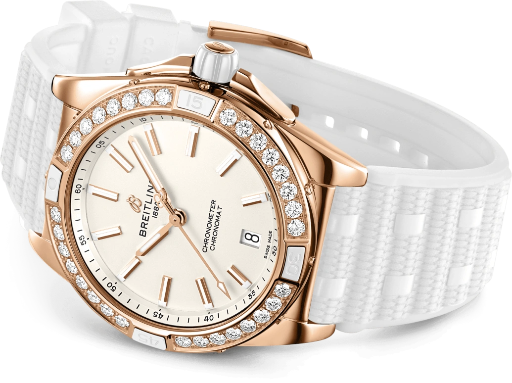 Breitling,Chronomat 38mm,38mm,Red Gold,Luminous,Silver,Automatic,40hours,In-house Caliber,R17356531G1S1