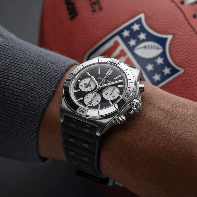Breitling,Chronomat 42mm,42mm,Stainless Steel,Black,Automatic,Chronograph,Day,AB01342B1B4S1