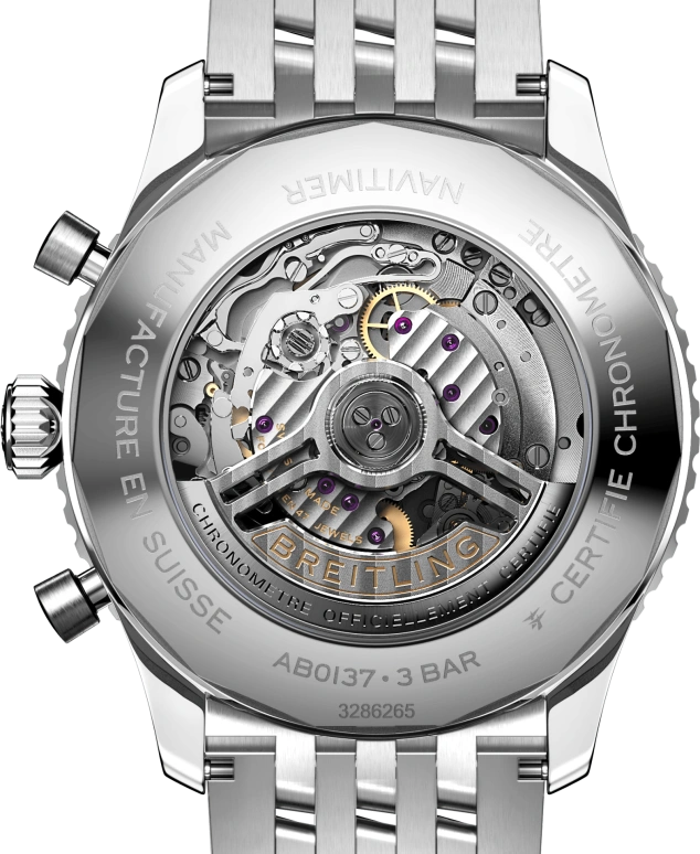 Breitling,Navitimer 46mm,46mm,Stainless Steel,Blue,Automatic,Chronograph,Day,AB0137211C1A1
