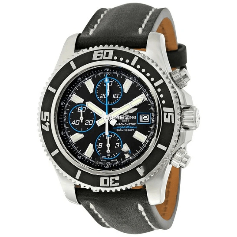 Breitling,Superocean 44mm,44mm,Stainless Steel,Black,Automatic,Chronograph,Day,A1334102,A1334102/BA83/435X