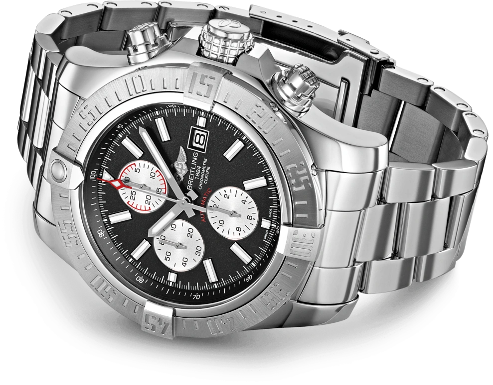 Breitling,Avenger 48mm,48mm,Stainless Steel,Black,Automatic,Chronograph,Date,Compass,A13371111B1A1