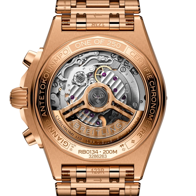 Breitling,Chronomat 42mm,42mm,Red Gold,Green,Black,Automatic,Chronograph,Day,RB01344A1L1R1