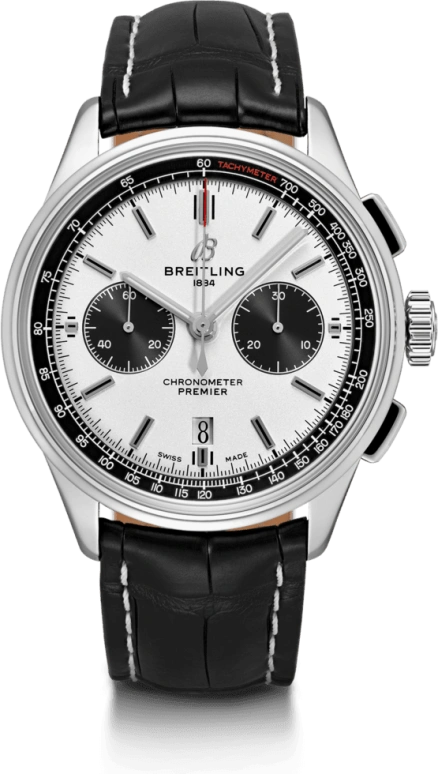 Breitling,Premier 42mm,42mm,Stainless Steel,Silver,Automatic,Chronograph,Day,AB0118221G1P1