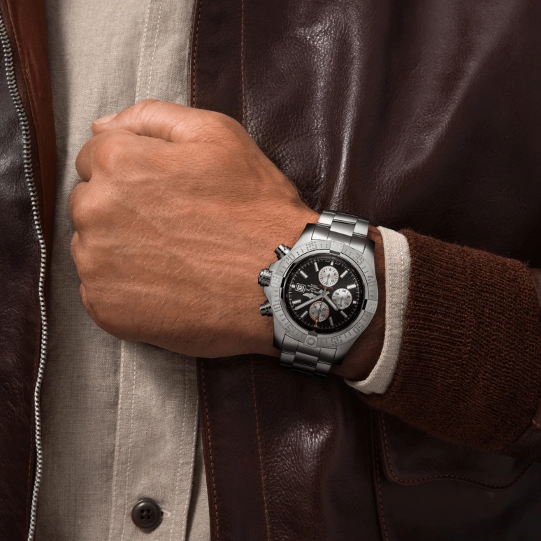 Breitling,Avenger 48mm,48mm,Stainless Steel,Black,Automatic,Chronograph,Date,Compass,A13371111B1A1